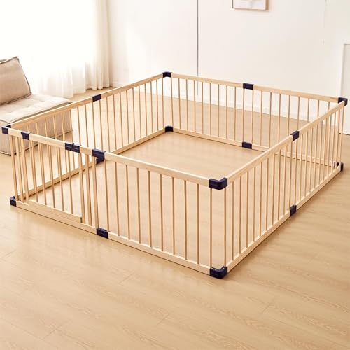 Playpen for Babies and Toddlers,Baby Playpen Fence Yard Wood,Wooden Baby Playpen for Babies and Toddlers,Wooden Baby Play Fence Yard Play Area(180X240)