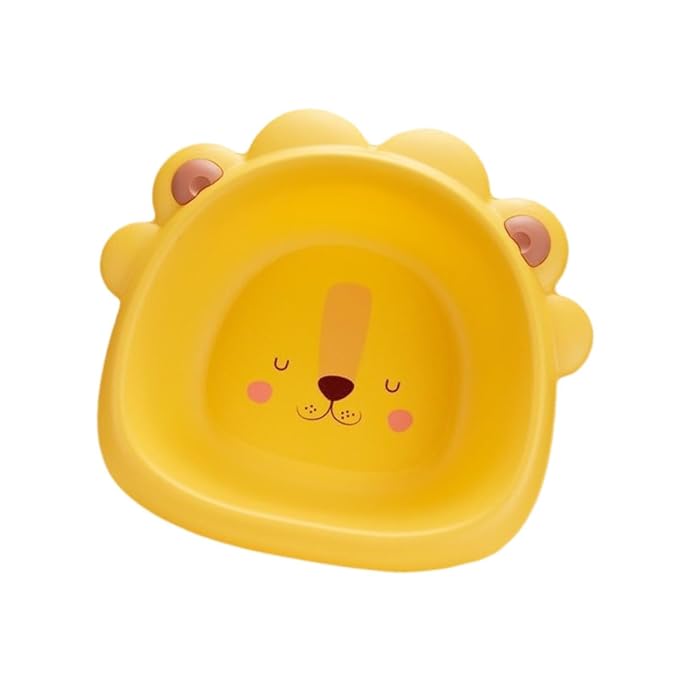 Generic Foot Basin Washing up Basin 4000ml Face Basin Laundry Tub Comfortable Baby Bath Tub Portable Washbasin for Household Travel, Yellow