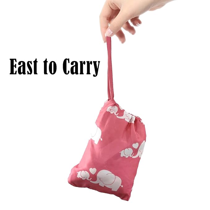 Portable Shopping Cart Cover | High Chair and Grocery Cart Covers for Babies, Kids, Infants & Toddlers ✮ Includes Free Carry Bag ✮ (Simple Pink Elephant)