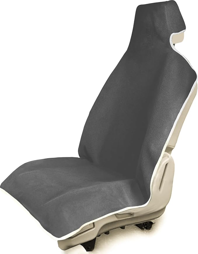 Waterproof Stain Resistant Towel Car Seat Cover,Universal Non-Slip for Car, Truck, SUV, Van Seat for Gym Workout,Swimming,Beach and Workout Outdoor , Machine Washable (1pcs Grey)