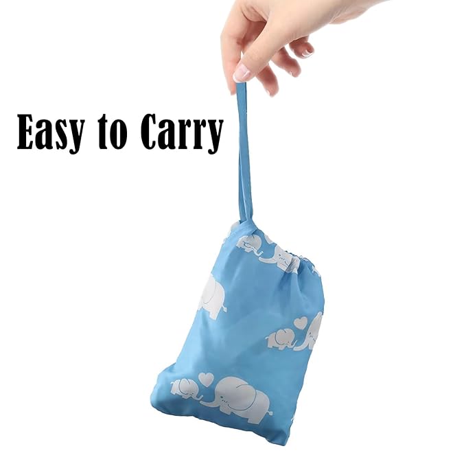 Portable Shopping Cart Cover | High Chair and Grocery Cart Covers for Babies, Kids, Infants & Toddlers ✮ Includes Free Carry Bag ✮ (Simple Blue Elephant)