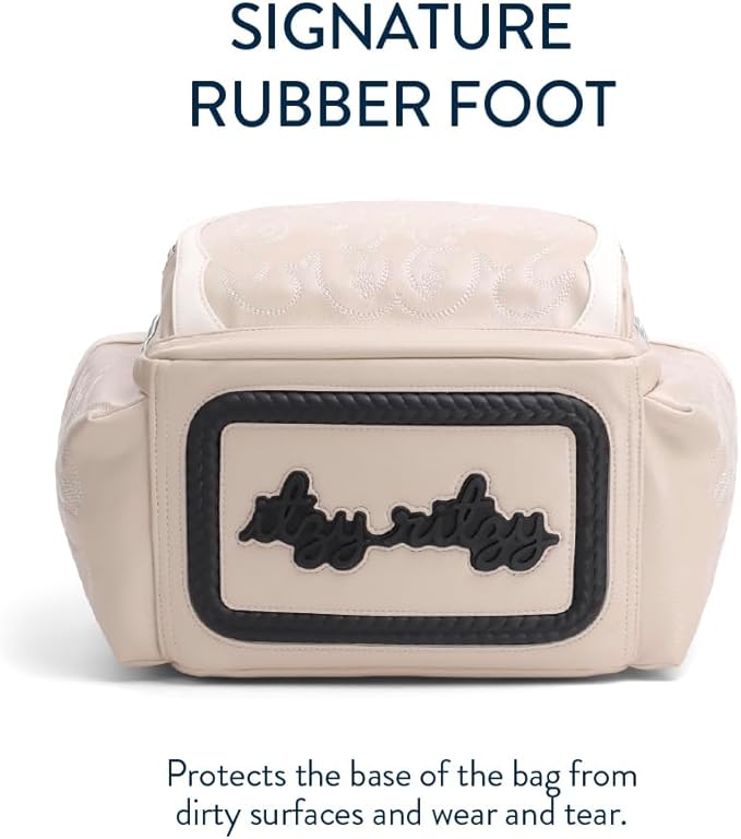 Itzy Ritzy Diaper Bag Backpack – Large Capacity Boss Plus Baby Backpack Diaper Bag Featuring 19 Pockets, Changing Pad, Stroller Clips, and Comfortable Backpack Straps, Oat