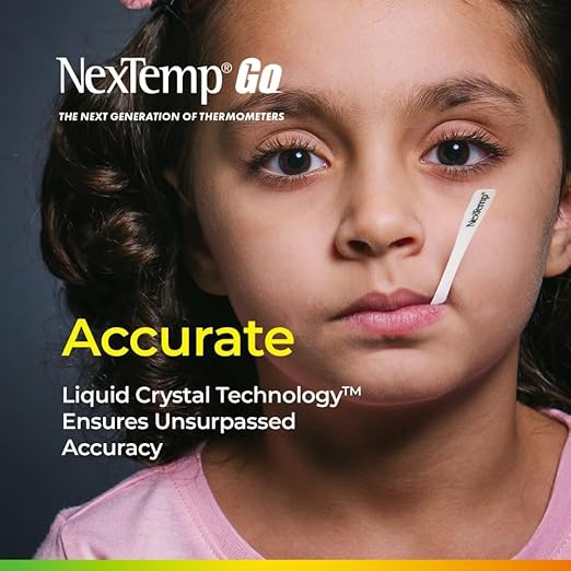 NexTemp® Go - Ready When You are - Single-Use Disposable Thermometers - Results in Seconds, for Work, Home, & Travel, Fahrenheit (100)