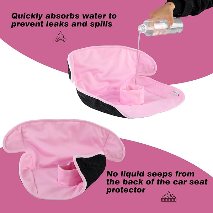 Piddle Pads, Multi-use and Leak Free Lines for Baby Stroller, High Chair & Car Seat, Waterproof Toilet Training Seat Covers for Toddles (Pink Rainbow,(2 Pack))