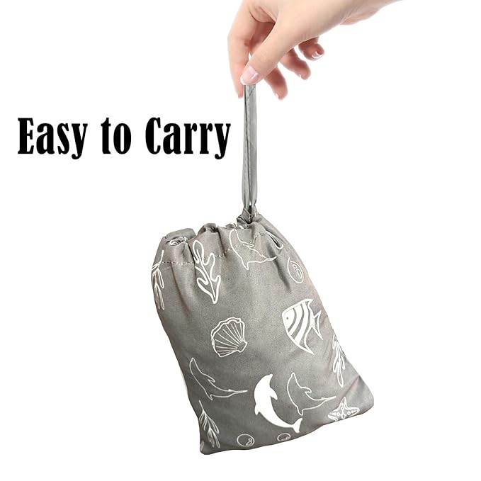 Portable Shopping Cart Cover | High Chair and Grocery Cart Covers for Babies, Kids, Infants & Toddlers ✮ includes Free Carry Bag ✮ (Gray Seaworld)