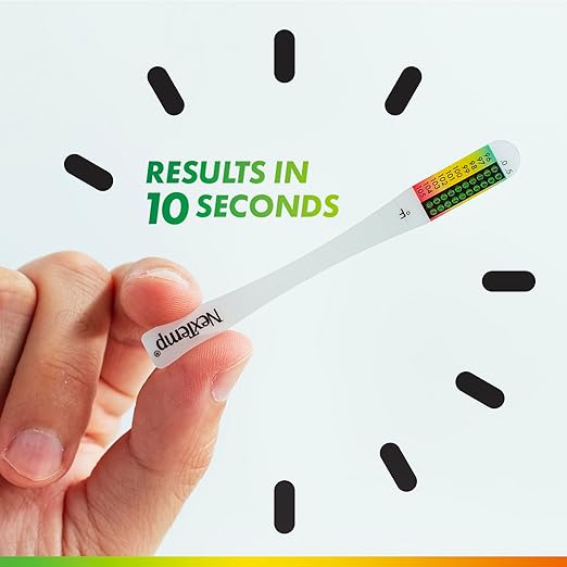 NexTemp® Go - Ready When You are - Single-Use Disposable Thermometers - Results in Seconds, for Work, Home, & Travel, Fahrenheit (100)