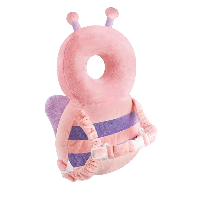 PandaEar Baby Head Protection Backpack, Toddler Walking Head Protector, Adjustable Head Protector Pad Safety Cushion (Pink)
