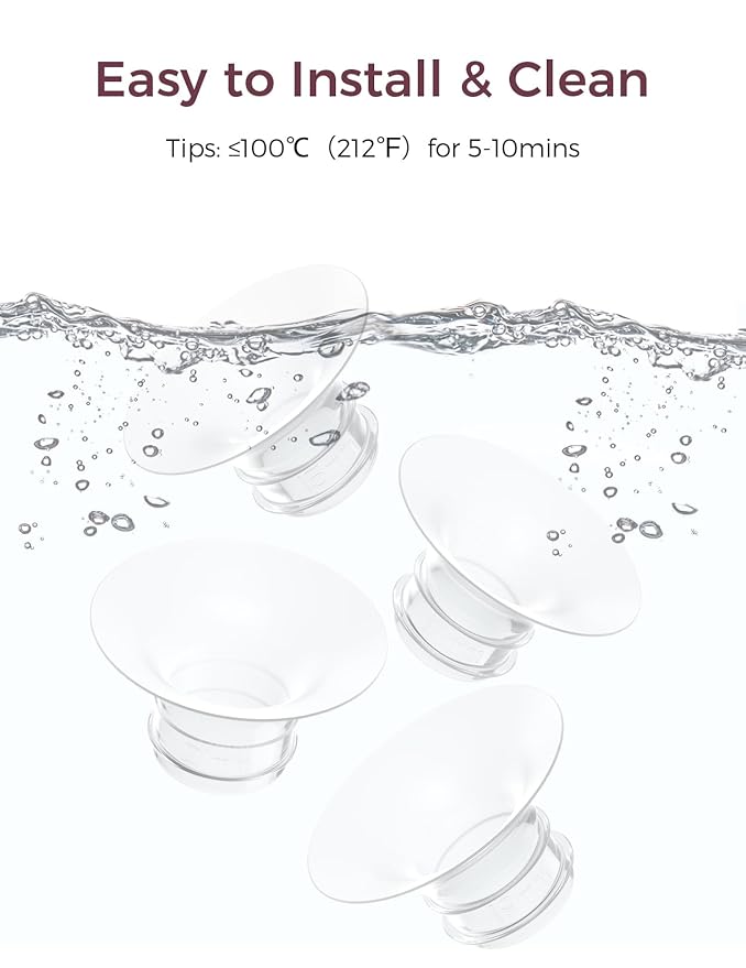 Momcozy Original Replacement Accessories for M5| M6| M9, Food-Grade Silicone & BPA Free, Original Breastfeeding Parts, Inserts 21mm, 4 Pack