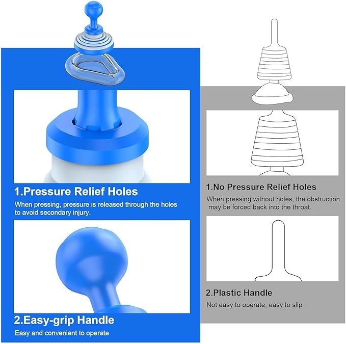Foldable Vacuum Suction Device – Compact Body Suction Apparatus for Kids & Adults, Portable First Aid Kit Blue