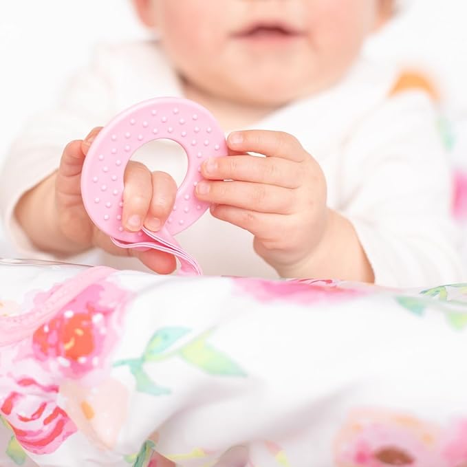 Binxy Baby 2-in-1 Cushy High Chair Cover and Shopping Cart Cover for Baby, Comfortable Cover for Grocery Cart, Universal Fit Cart Cover for Babies, Includes Storage Pouch - Full Bloom