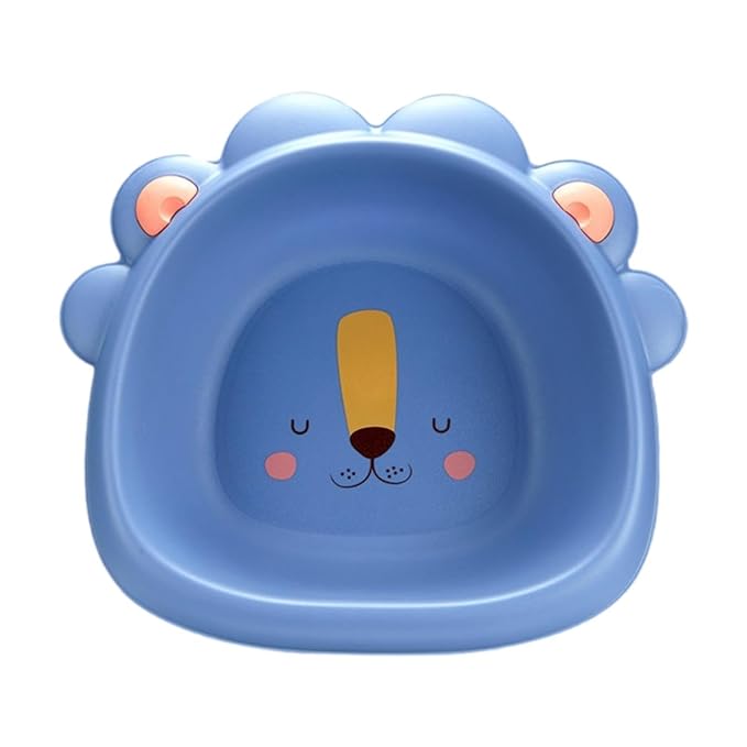 Yajuyi Wash Basin Baby Bath Tub Laundry Tub Comfortable Cartoon Foot Basin Washing up Basin for Traveling Household Children Baby, Blue