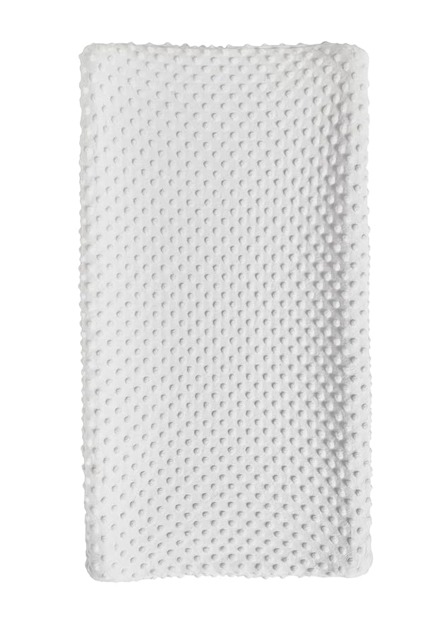 Changing Pad Cover Super Soft Dots Skin-Friendly Breathable Wipeable Changing Table Sheets for Baby Boy and Baby Girl (Bright White)