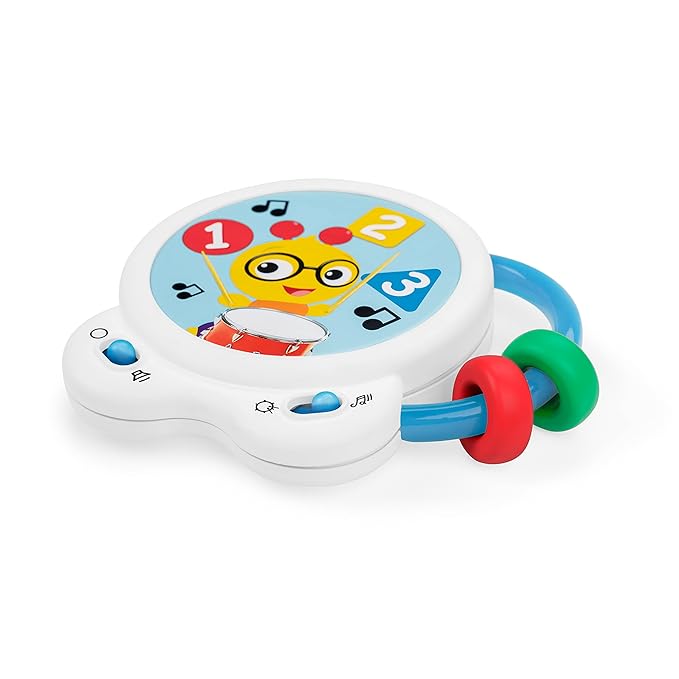 Baby Einstein Tiny Tempo Musical Toy Drum, Ages 3+ Months, Bead Chaser