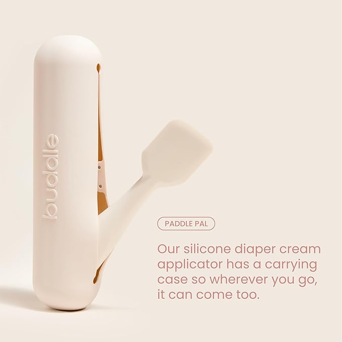 Paddle Pal Baby Diaper Cream Spatula Silicone Applicator with Carrying Case, Smooth & Mess-Free Application, 1 Count