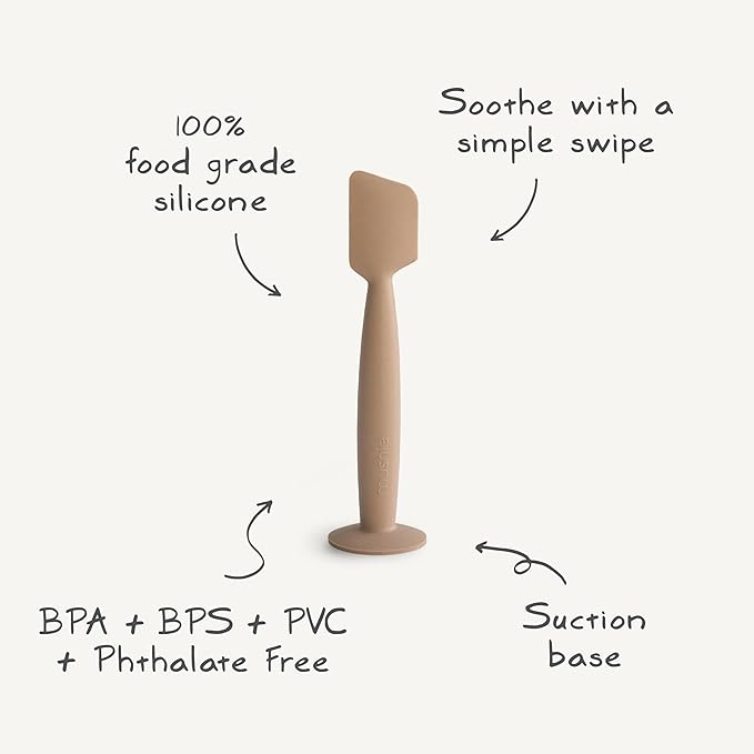 mushie Diaper Cream Applicator Soft Silicone with Suction Base (Soft Lilac)