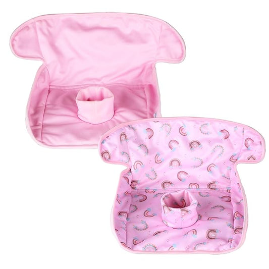 Piddle Pads, Multi-use and Leak Free Lines for Baby Stroller, High Chair & Car Seat, Waterproof Toilet Training Seat Covers for Toddles (Pink Rainbow,(2 Pack))