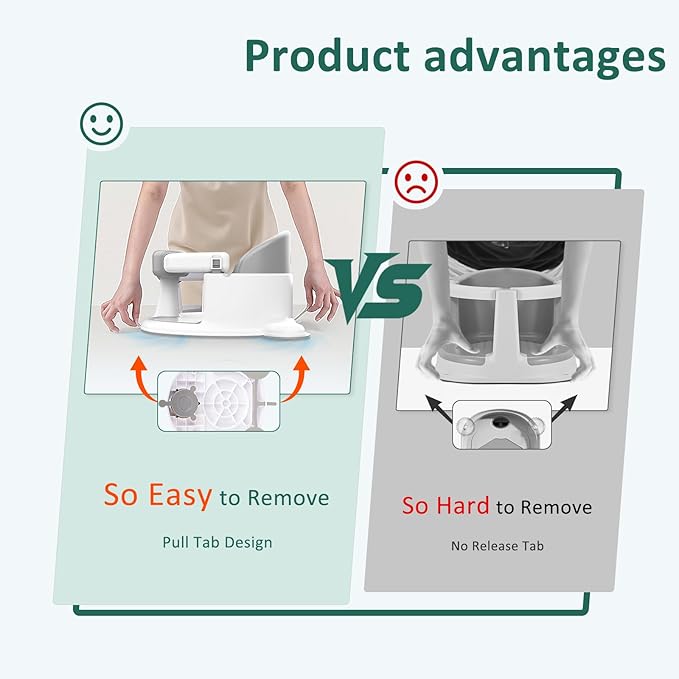 Baby Bath Seat for Babies 6 Months & Up, 360°Protection Bath Seats for Babies Sitting Up, Lockable Armrests, Non-Slip Comfortable Toddler Bath Seat with Soft Cushion