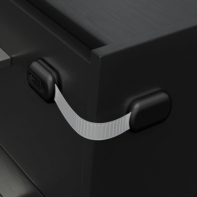 SKYLA HOMES Baby Locks (8-Pack) Child Safety Cabinet Proofing - Safe Quick and Easy 3M Adhesive Cabinet Drawer Door Latches No Screws & Magnets Multi-Purpose for Furniture Kitchen Ovens Toilet Seats