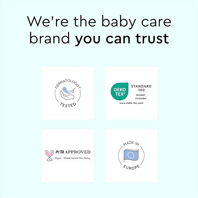 Baby Diapers - Size 1 (4-11 lbs), Half-Monthly Supply (72 Count), Leak Protection, Skin-Friendly, Ultrasoft, Perfume- & Chlorine-Free, Hypoallergenic, Dermatologist Tested, Oeko-TEX®