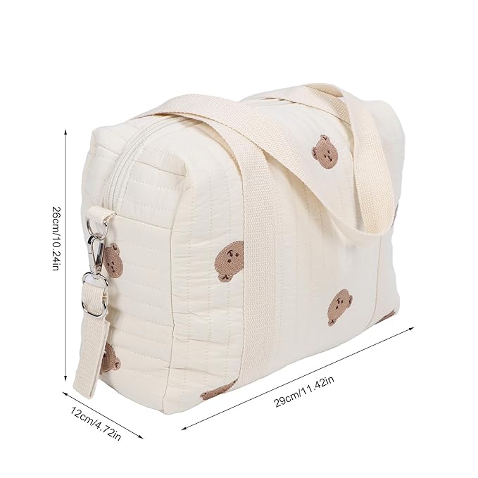 Universal Stroller Organizer, Multifunctional Baby Stroller Storage Bag Reusable Stroller Storage Bag Reusable Handbag Nappy Bag (Bear Bag)