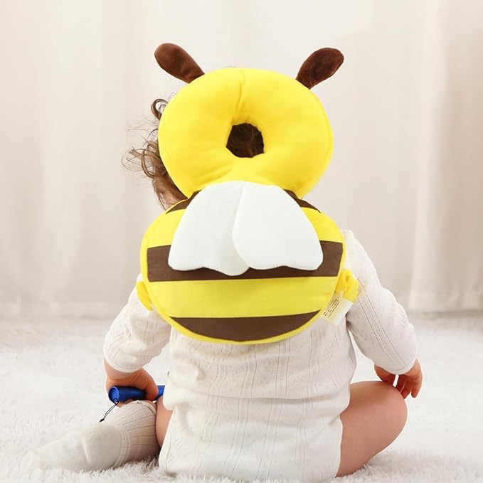 Baby Head Protector Backpack -Soft & Lightweight Pads - Prevents Bebes Backward Fall Bee