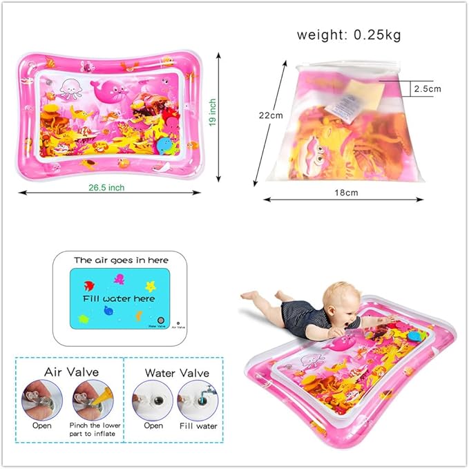 Ultimate Sensory Cat Water Play Mat & Dog Waterbed: Thickened, Inflatable Water Mat with Fish - Ideal Cat Activity Mat & Sensory Bed for Relaxation and Fun! Enjoy a Cool Bed Experience for Your Pets