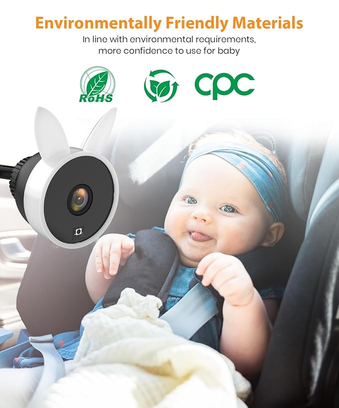 USB Car Camera for Baby : 4.5" Baby Car Camera with 1080P Crystal Clear Mirror View, Easy Installation Carseat Rear Facing Moitor for Kids, HD IR Night Vision Backseat Monitor