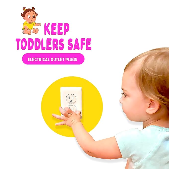 Baby Proof Outlet Covers - 50 Pack Transparent Socket Covers for Outlets - Easy Install Outlet Plug Covers - Child Safety Clear Outlet Covers - Durable & Steady Outlet Covers