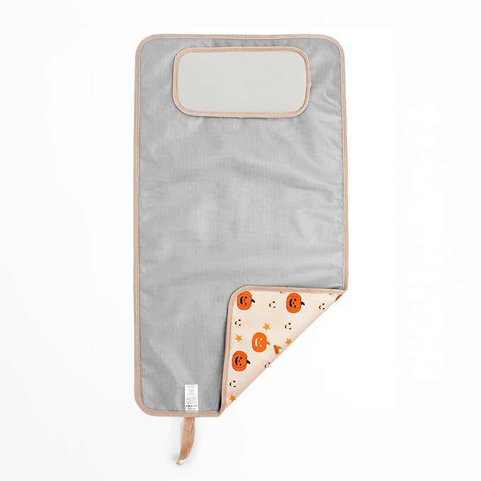 HAMUR HOME Portable Baby Changing Pad – Waterproof, Foldable & Lightweight Travel Mat – Soft & Machine Washable Diaper Changer – Compact & Durable(Halloween)