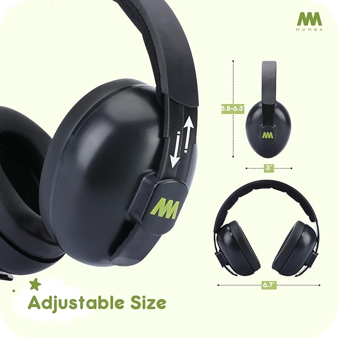 Mumba Baby Ear Protection Noise Cancelling HeadPhones for Babies and Toddlers Baby Earmuffs - Ages 3-24+ Months