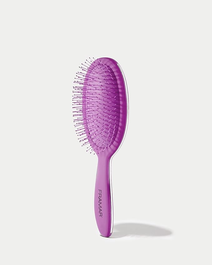 Framar Detangling Brush for Curly Hair – Hair Brushes for Women, Wet Hairbrush For Women, Hairbrushes, Purple Hair Brush Detangler, Reduces Breakage, Frizz and Static – Purple