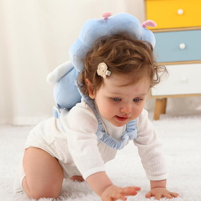 Baby Head Protector Backpack -Soft & Lightweight Pads - Prevents Bebes Backward Fall Elf
