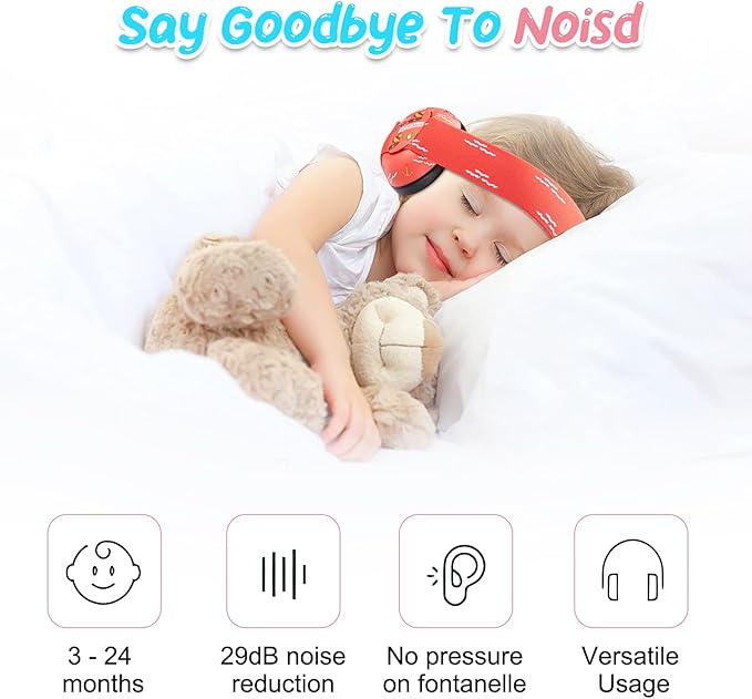 Infant Ear Protection Noise Cancelling Baby Ear Muffs, Toddler Hearing Protection with Adjustable Elastic Headband,Sailboat