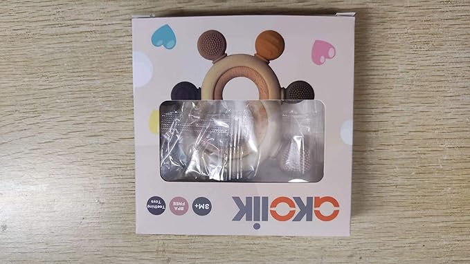 akolik Teething Toys for Babies, Baby Teethers Toy Teething Ring Silicone, Grasping Teething Toy, BPA Free Teething Newborn Accessories for Baby 0 3 6 9 12 18 Months (Purple)