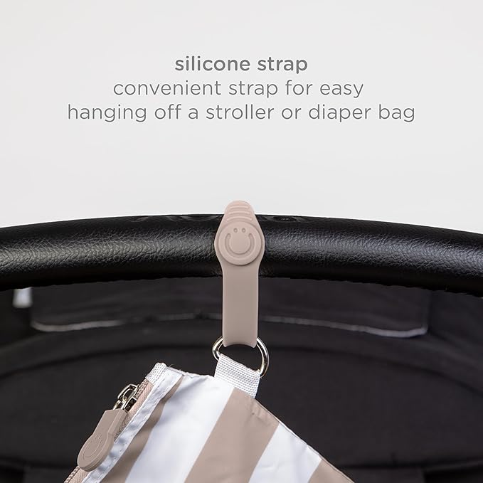 Ubbi On-The-Go Changing Baby Mat with Carrying Bag, Soft and Comfortable Diaper Bag Accessory Must Have for Newborns, Easy to Clean, Portable Changing Pad, Taupe