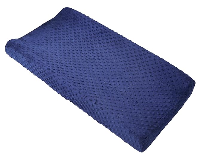 Changing Pad Cover Super Soft Dots Skin-Friendly Breathable Wipeable Changing Table Sheets for Baby Boy and Baby Girl (Estate Blue)