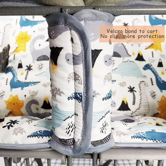 Shopping Cart Cover for Baby/Toddler, Cozy High Chair Cover, with Removable seat positioner, Dinosaur