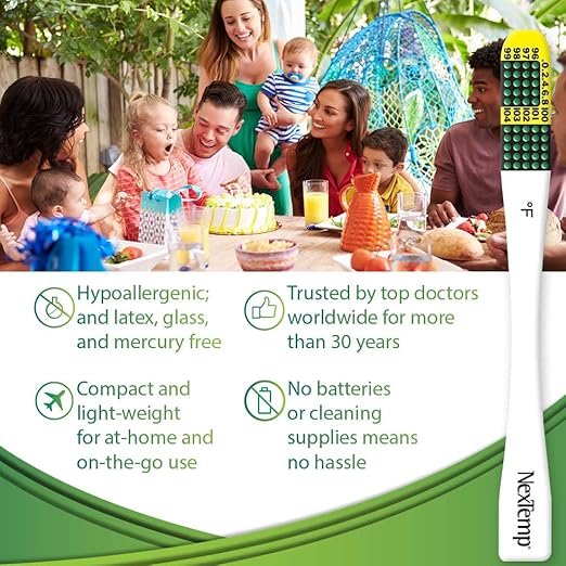 Ultra Single-Use Thermometers - Individually Wrapped Disposable First Aid Supplies with High-Accuracy Readings, for Work, Home, and Travel, Fahrenheit, 24-Pack, by Medical Indicators Inc.