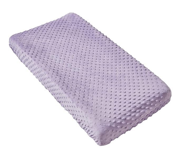 Changing Pad Cover Super Soft Dots Skin-Friendly Breathable Wipeable Changing Table Sheets for Baby Boy and Baby Girl (Lavender)