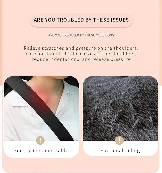 Car Seat Belt Cover Stocking Stuffers Cute Fluffy Pig Frog Sheep Dinosaur Safety Seatbelt Shoulder Pad Auto Accessory Neck Cushion Protector Seatbelt Shoulder Protector Nice Gift (Pig)