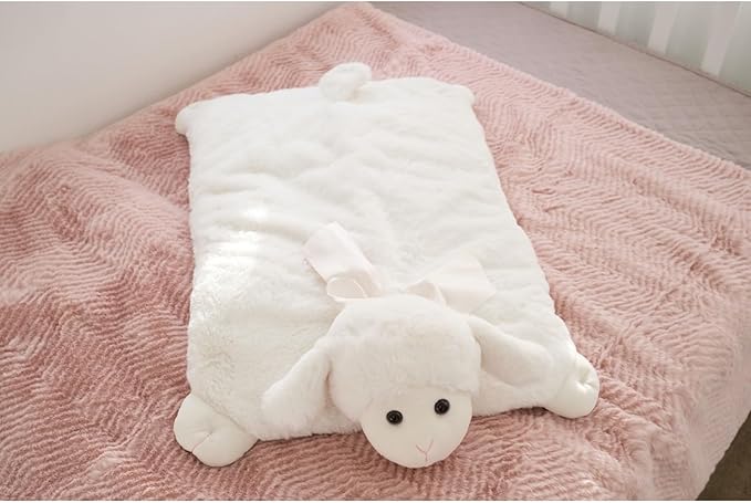 Bearington Baby Lamby Plush Animal Tummy Time Mat