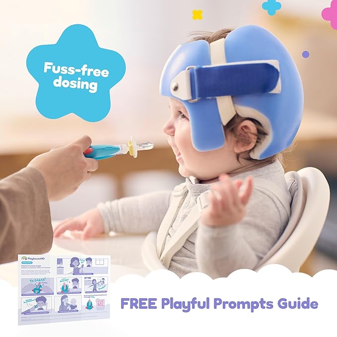 Medicine Buddy Medication Dispenser, Rocket - Liquid Syringe for Newborns, Infants, Babies & Toddlers - Baby Medicine Kit with Pacifier Attachment for Accurate Dosing