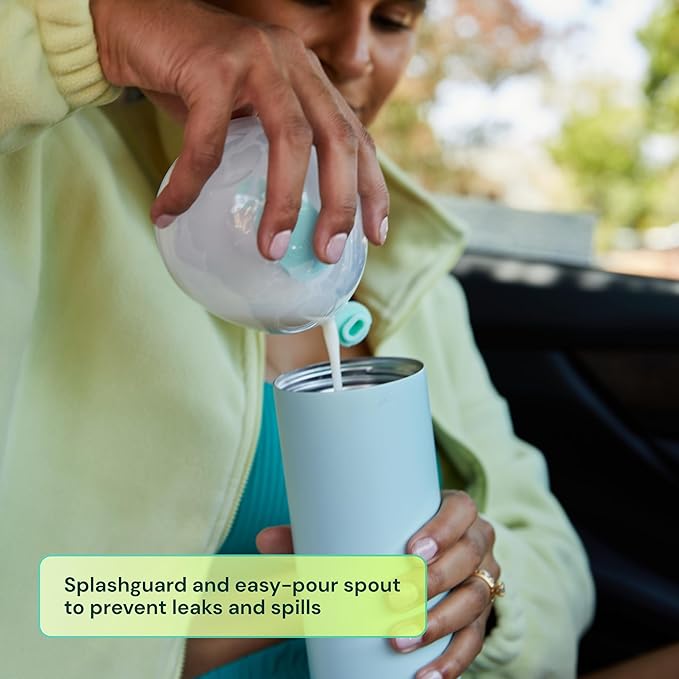 Willow Wave - Wearable Manual Breast Pump - Fits Fully in Bra - Ergonomic Handle - 24mm Soft Silicone Flange - Wearable Breastfeeding Pump - Hospital Grade Suction - Postpartum Essentials - Holds 5oz