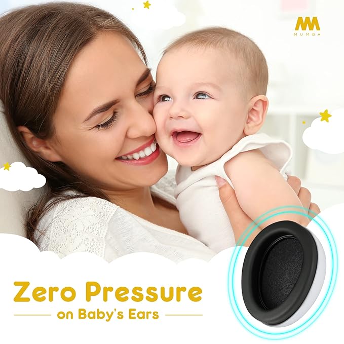 Mumba Baby Ear Protection Noise Cancelling Headphones - Earmuffs for Babies and Toddlers - Ages 3-24+ Months