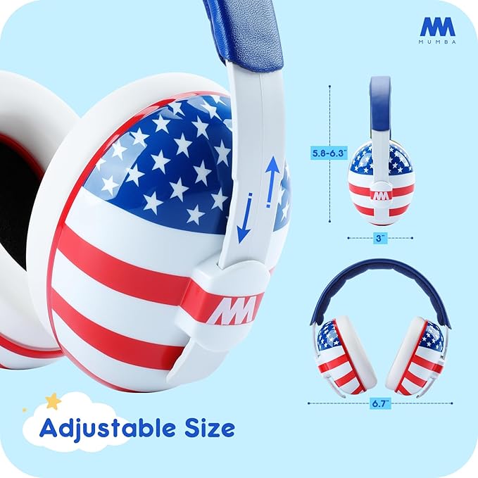 Mumba Baby Ear Protection Noise Cancelling HeadPhones for Babies and Toddlers Baby Earmuffs - Ages 3-24+ Months