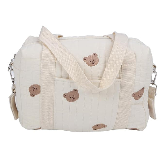 Universal Stroller Organizer, Multifunctional Baby Stroller Storage Bag Reusable Stroller Storage Bag Reusable Handbag Nappy Bag (Bear Bag)