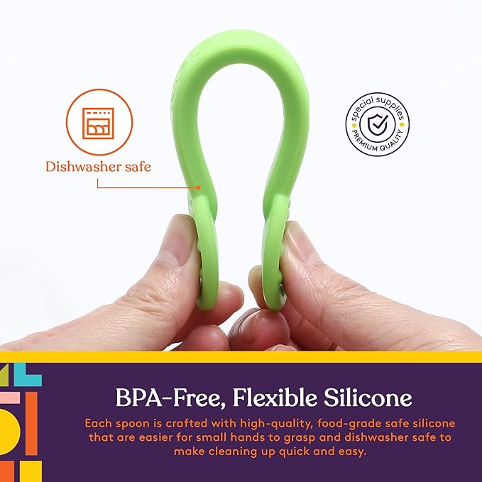 Special Supplies Duo Spoon Oral Motor Therapy Tools, 3 Pack, Textured Stimulation and Sensory Input Treatment for Babies, Toddlers or Kids, BPA Free Silicone with Flexible, Easy Handle