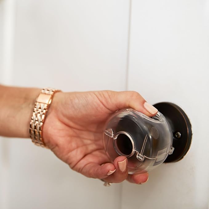 Safety 1st Parent Grip Door Knob Covers 3 Pack, Crystal Clear