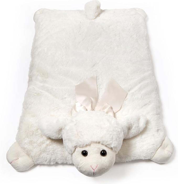 Bearington Baby Lamby Plush Animal Tummy Time Mat