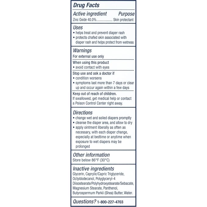 Aquaphor Baby Diaper Rash Paste - For Serious Diaper Rash and Flare-ups - 3.5 Oz. Tube